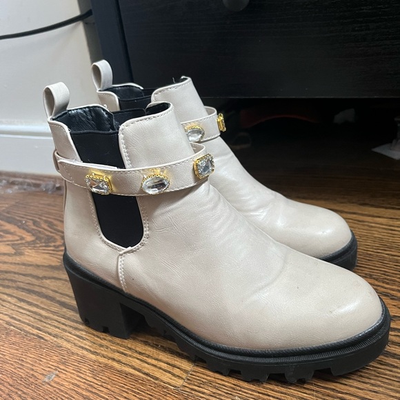 Rhinestone Jeweled Strap Boots Nicole miller - Picture 4 of 4